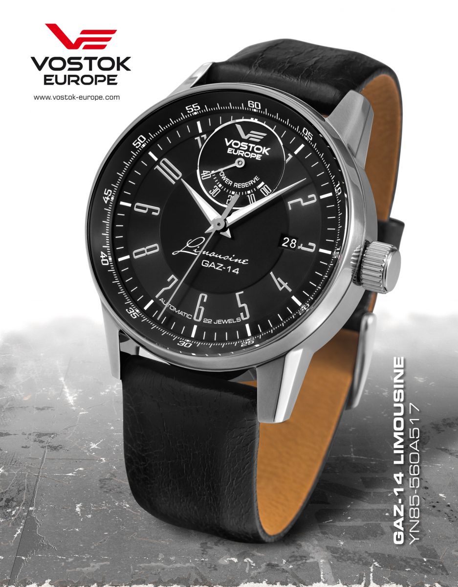 ЧАСЫ YN85-560A517 VOSTOK-EUROPE LIMOUSINE Power reserve